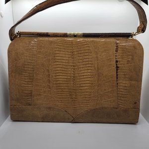 Sterling Genuine Lizard Skin Vintage Mid Century Bag